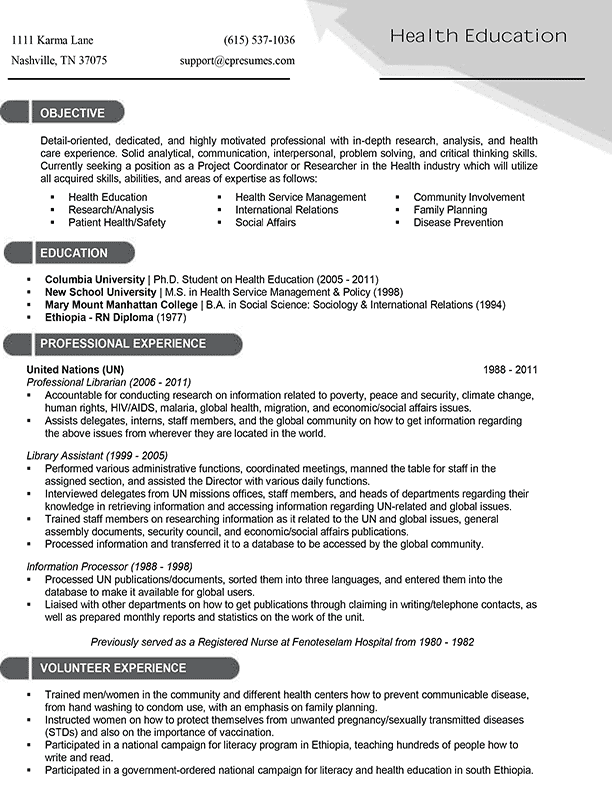 health care resume examples free resume template