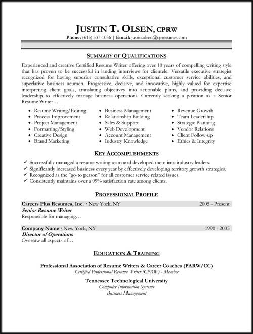 Industry Specific Resume Samples Types of Resume Formats Examples